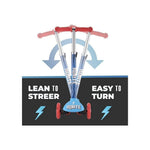 Ignite 3-Wheel Scooter and Protective Equipment Blue