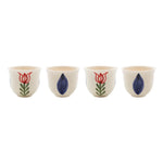 Blue Tulip Coffee Cups - Set Of 4