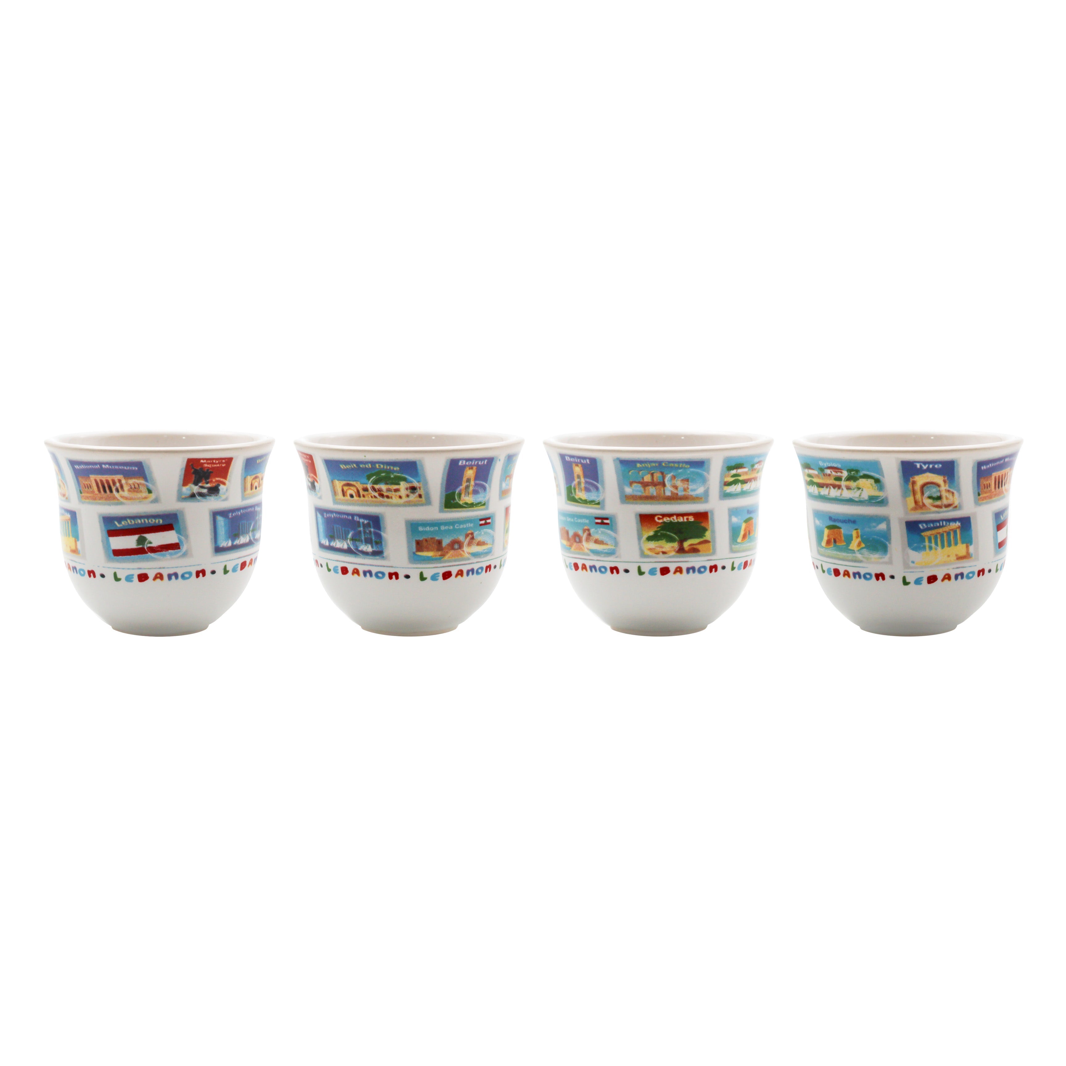 Lebanon Stamps Coffee Cups