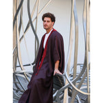 Burgundy Linen Abaya