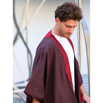 Burgundy Linen Abaya