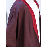 Burgundy Linen Abaya
