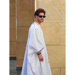 Gold & White Linen Abaya