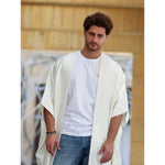 Striped White Abaya