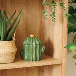 Decorative Box "Yuca" - Green Dolomite Cactus Storage Box