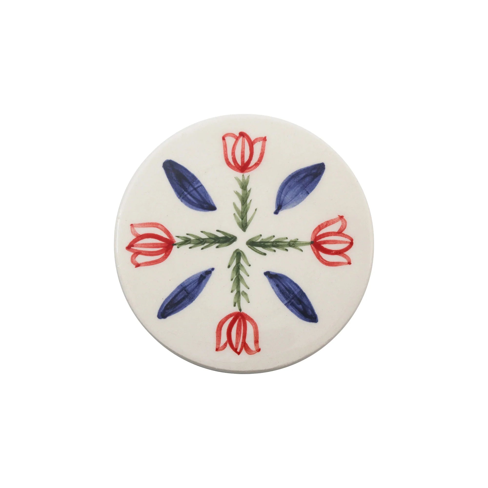 Mouftah El Chark Blue Tulip Coasters - Set Of 2