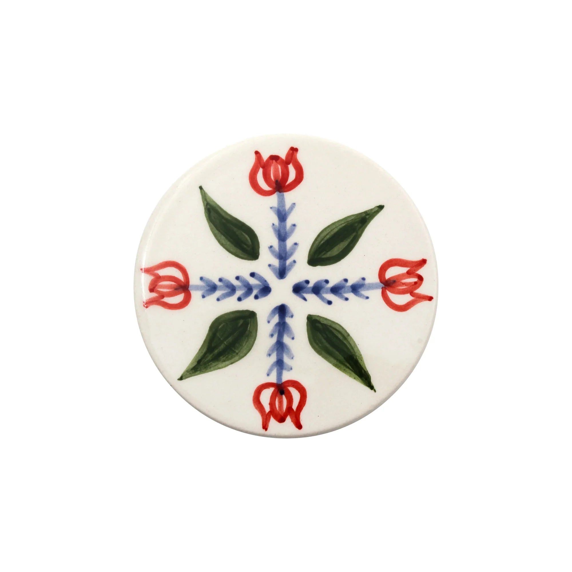 Mouftah El Chark Green Tulip Coasters - Set Of 2