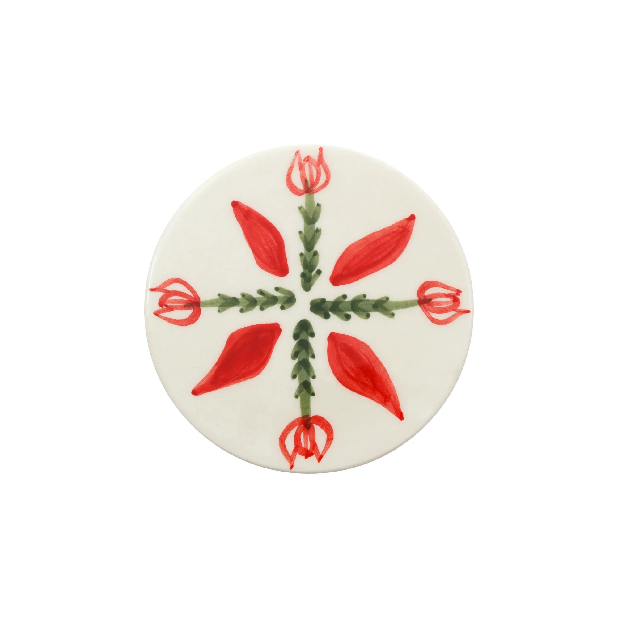 Mouftah El Chark Red Tulip Coasters - Set Of 2