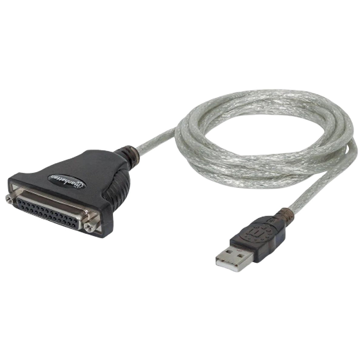 Manhattan (DB25) USB to Parallel Printer Converter (Male-Female) 1.8m Gold Plated - Black