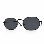 Black sunglasses with a white background