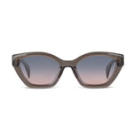 Sunglasses with gradient lenses on a white background