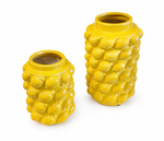 Embossed Lemons Decorative Vase