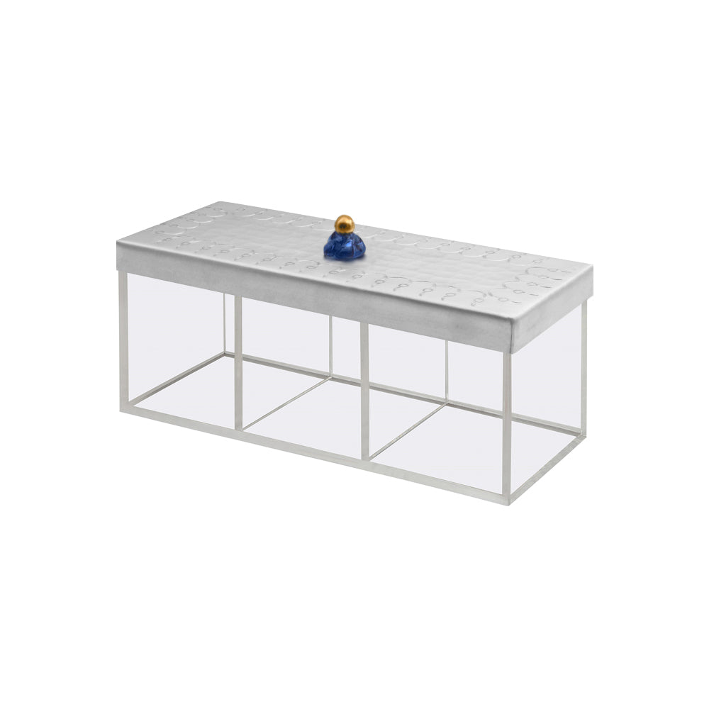 Mouftah El Chark Arcs Aluminium Tea Box - 3 compartments
