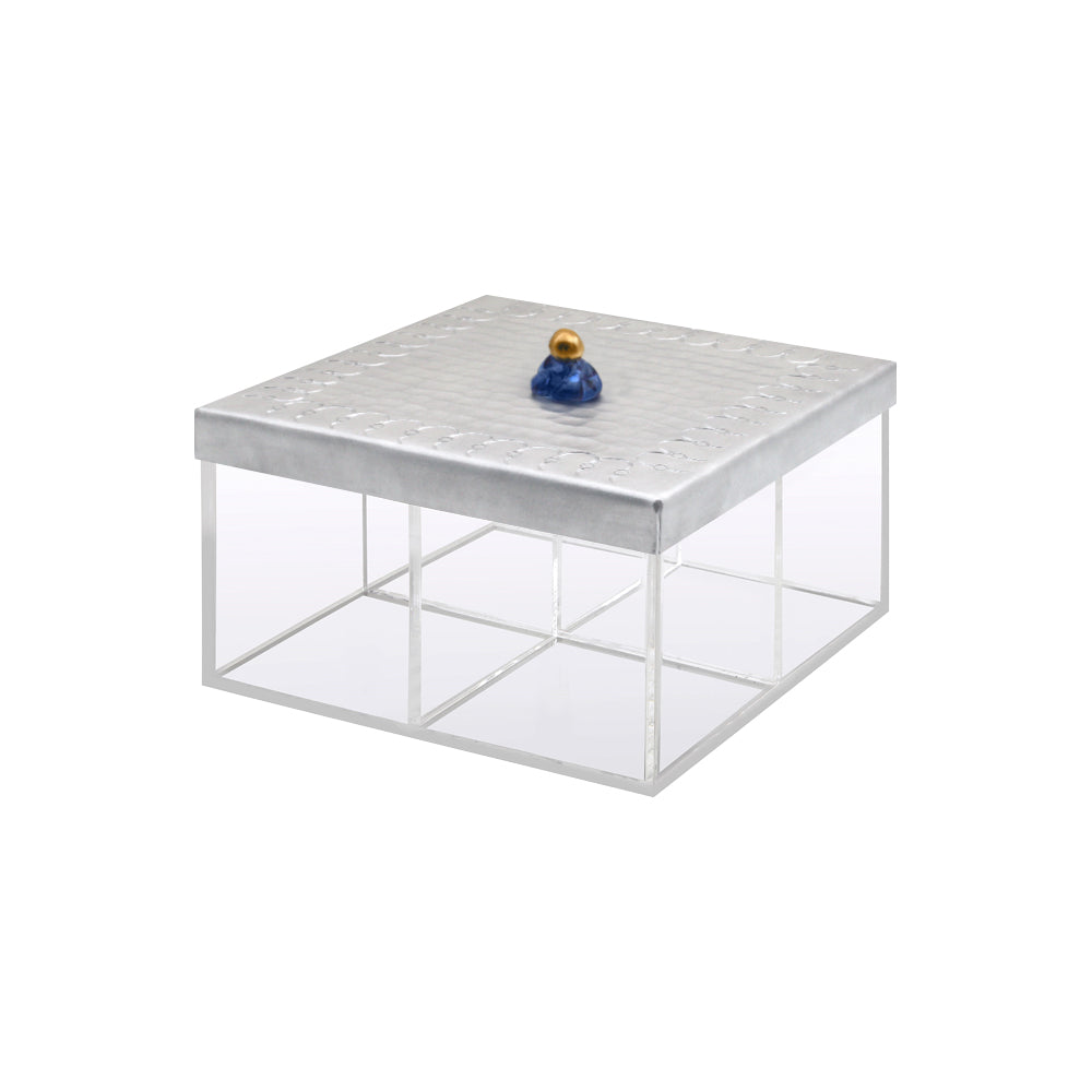 Mouftah El Chark Arcs Aluminium Tea Box - 4 compartments