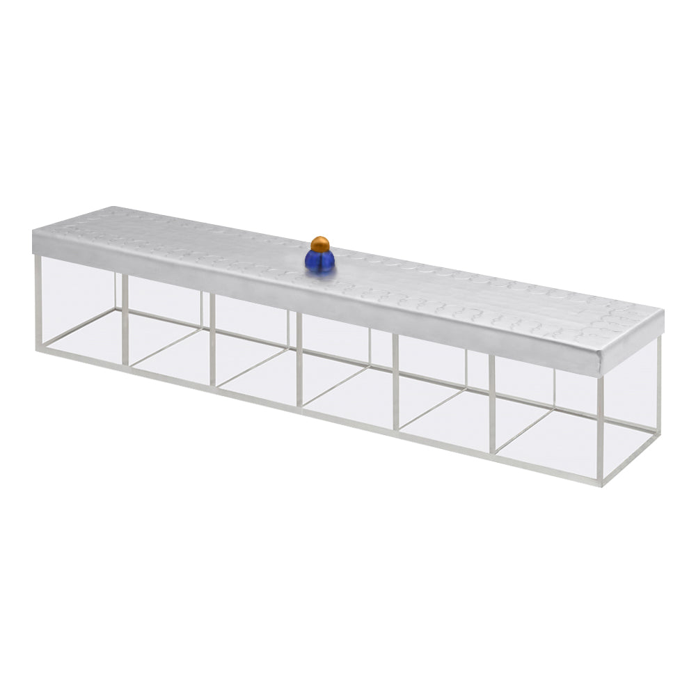Mouftah El Chark Arcs Aluminium Long Tea Box - 6 compartments