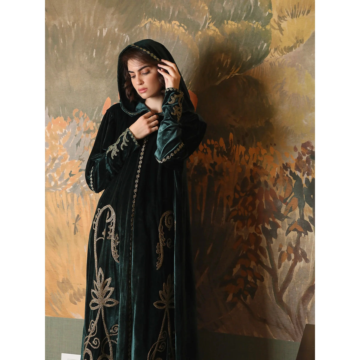 Emerald Green Hooded Abaya