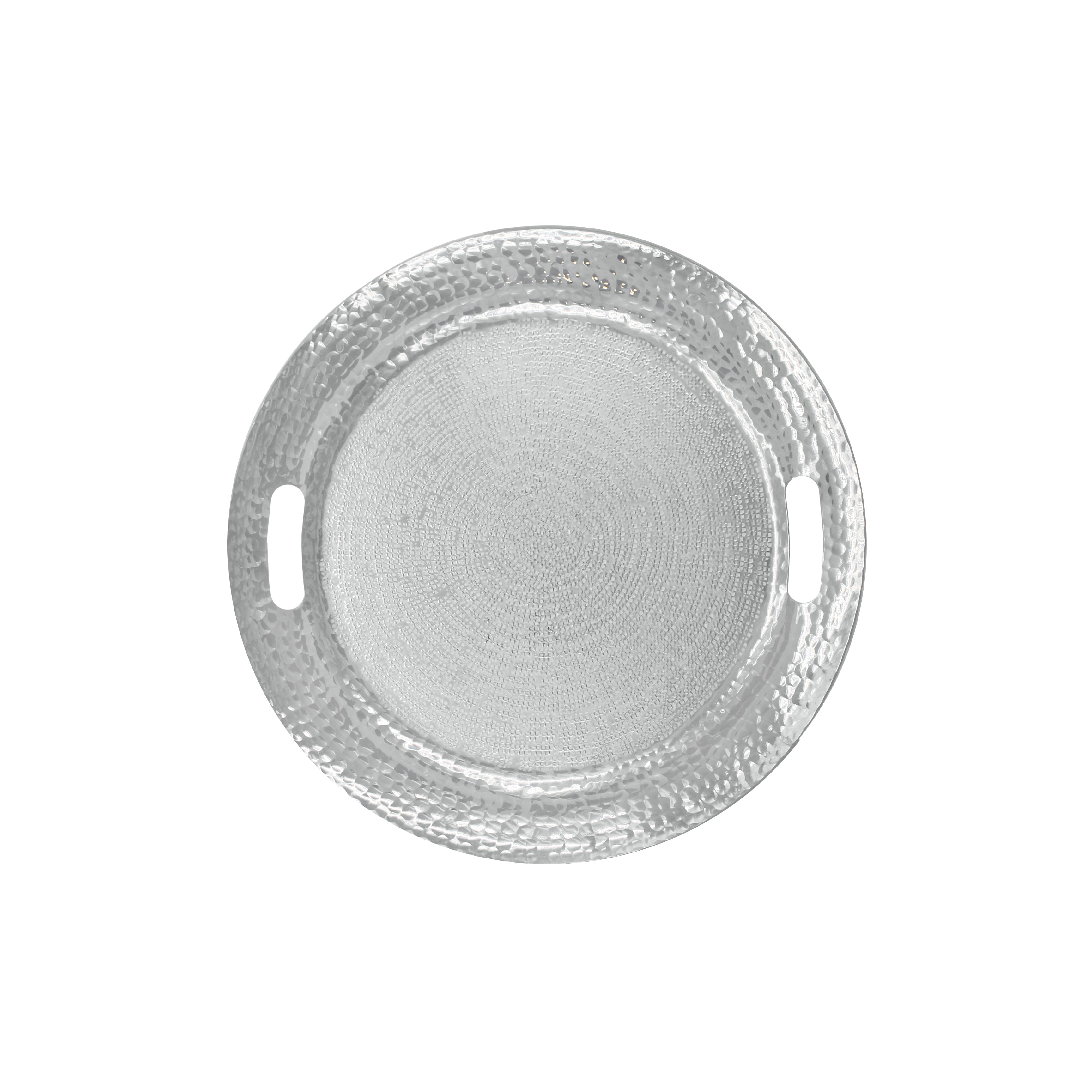 Round Aluminium Tray With Handle