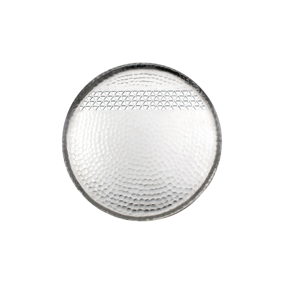 Triangles Aluminium Round Tray