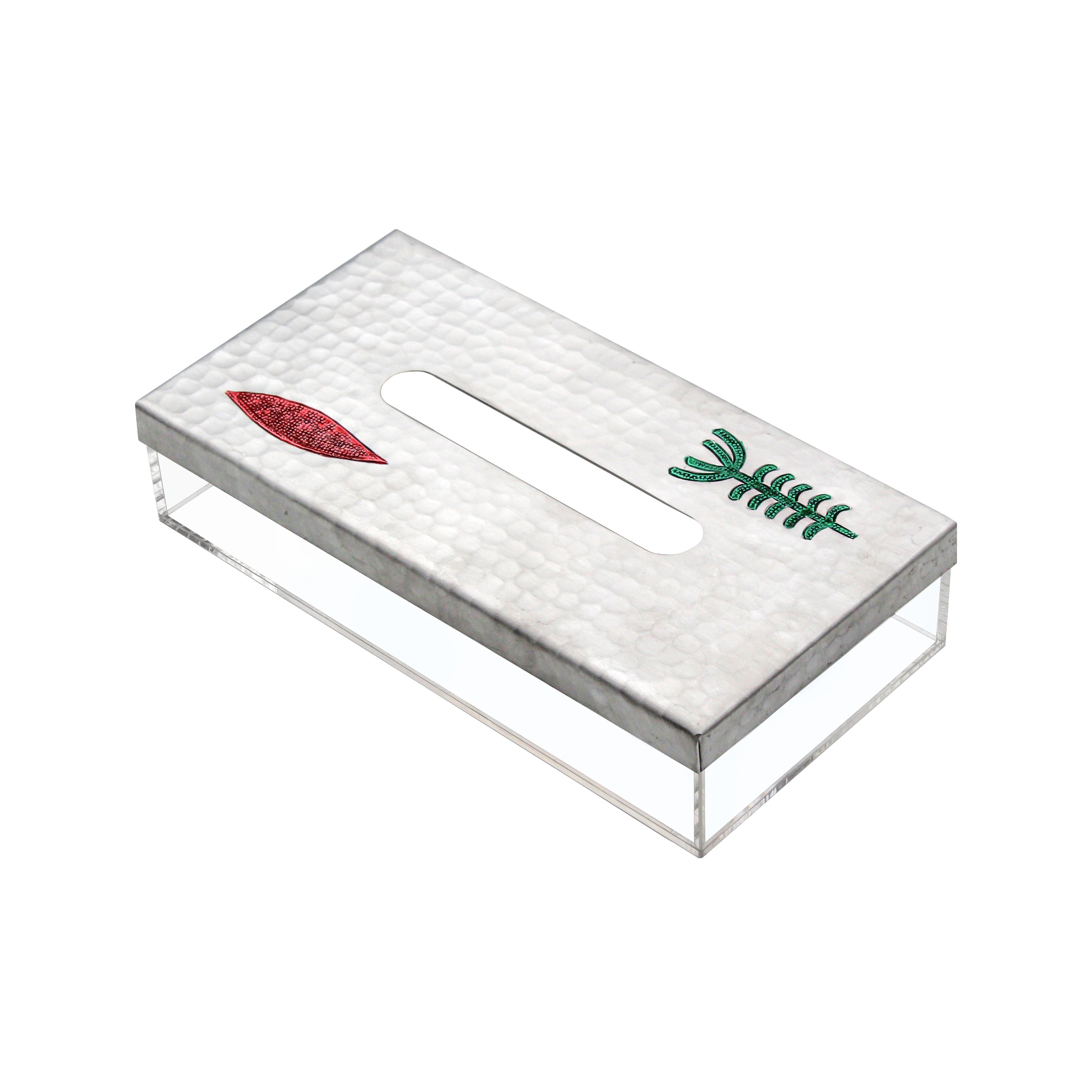 Red & Green Tulip Tissue Box