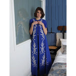 Silver Stems Blue Abaya