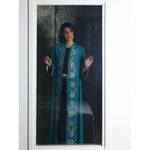 Gold Flowers Teal Abaya