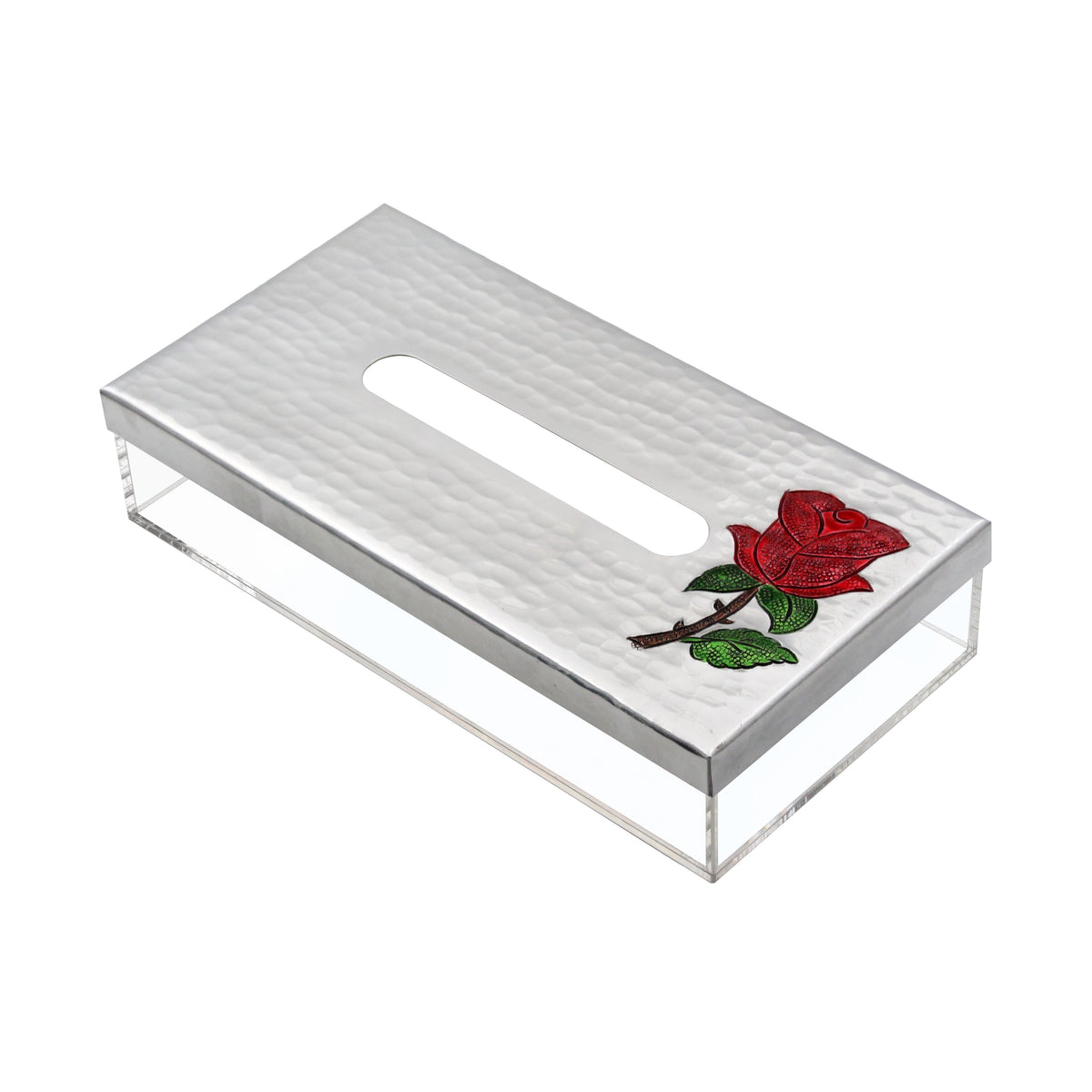 Rose Aluminium Tissue Box