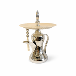 Metal Serving Stand with Plate Polished Metallic Finish