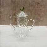 Handmade Glass Teapot with Crescent Lid