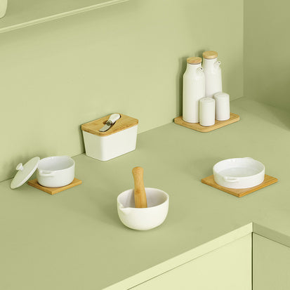 SET OLIVE+S/P CERAMIC+BAMBOO Oil Bottle