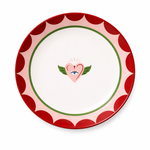 Handmade 26 cm Porcelain Dinner Plate with Sun Design