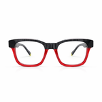 Black and red eyeglasses 
