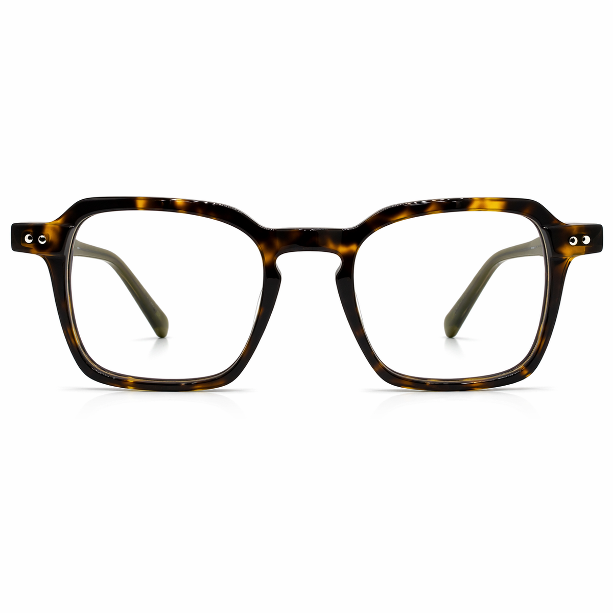 Square eyeglasses tortoise