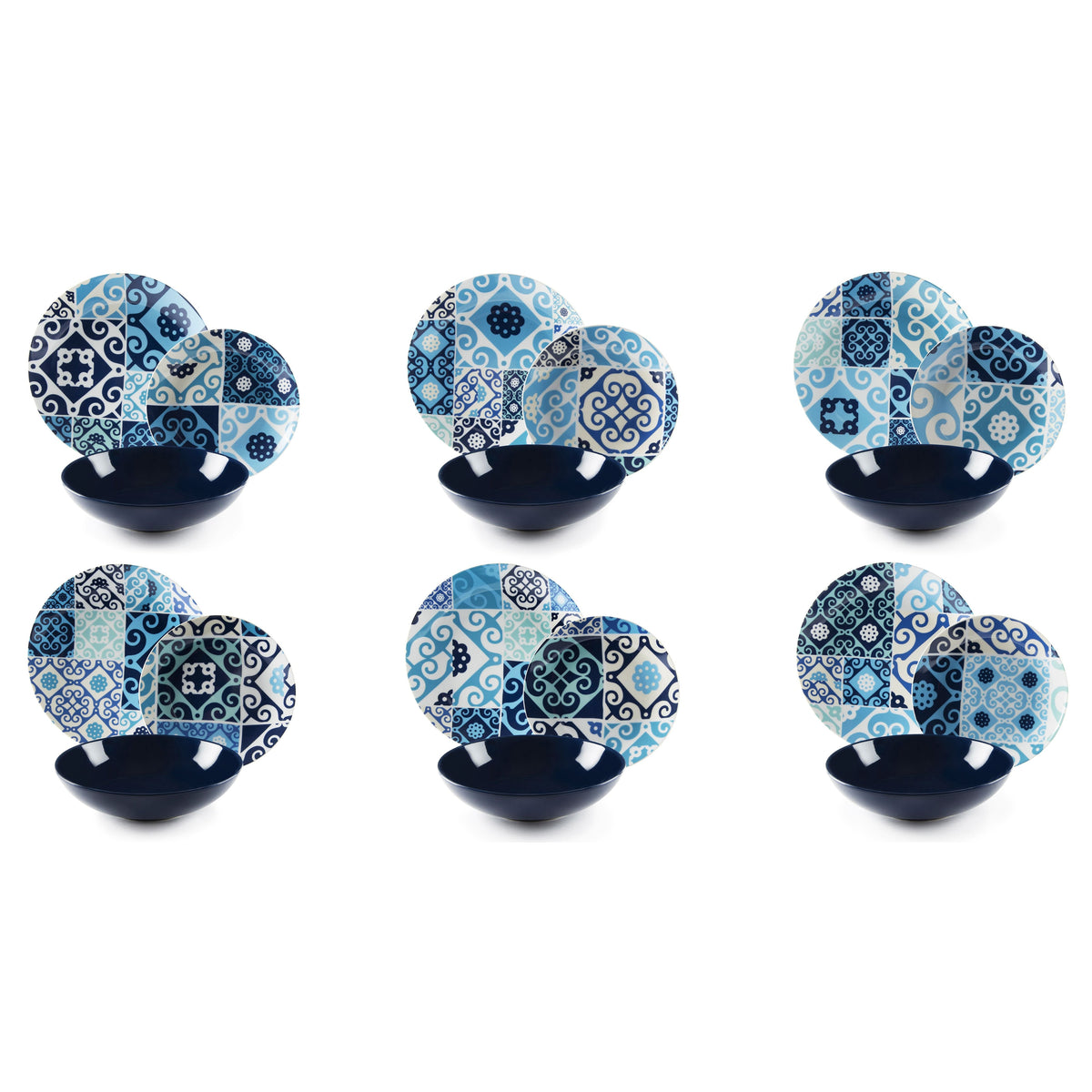 Maiolica Blue 18 Pcs Dinner Set
