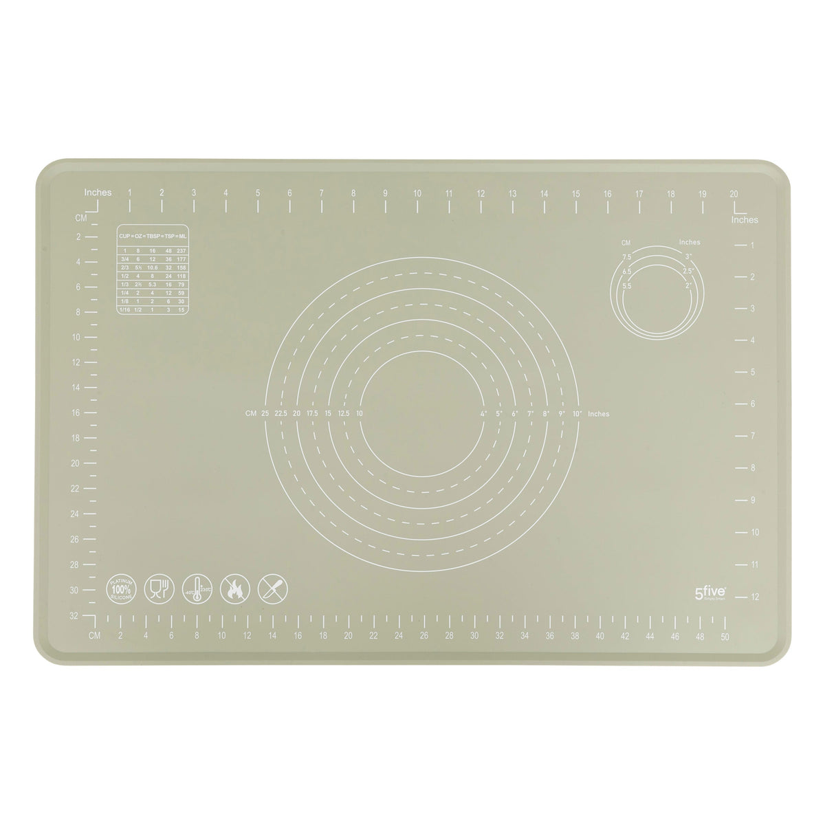 Preparation Mat Assortment - Silicone Baking & Rolling Mat with Guides