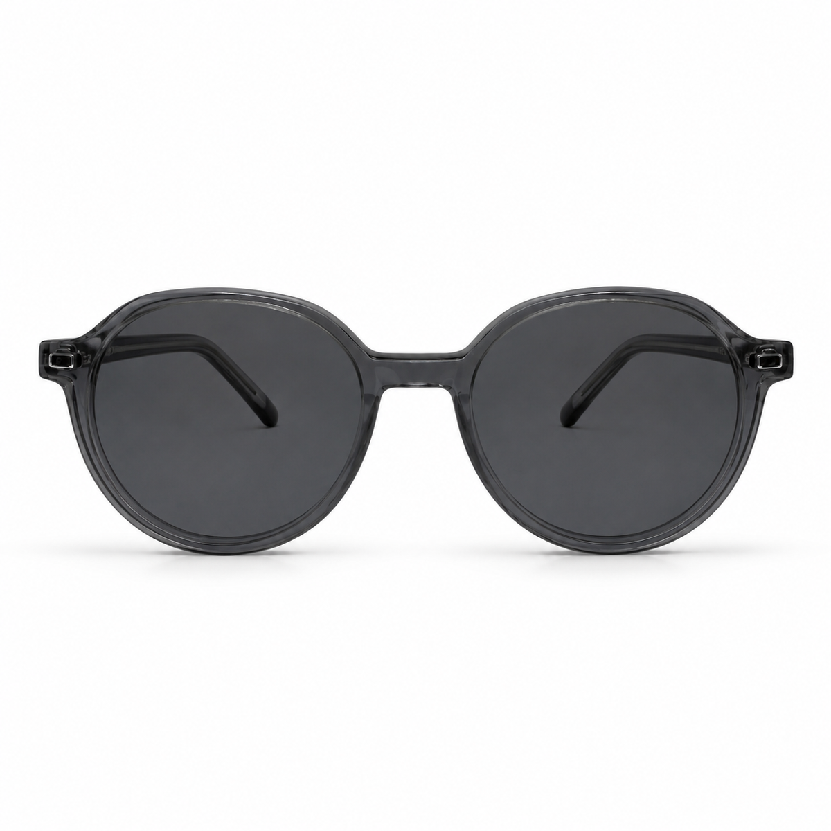 Round sunglasses on a white background