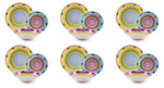 "ESPRIT" 18 PCS Dinner Set - Hand-decorated Ceramic Plates