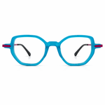 Eyeglasses blue with pink accents