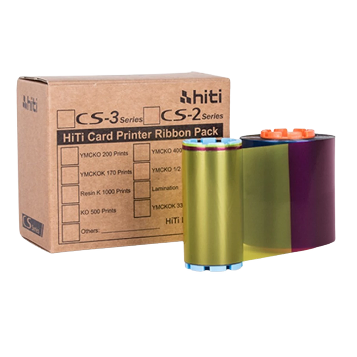 HiTi (YMCKO 400 Prints) CS-2 Series Card Printer Ribbon Pack