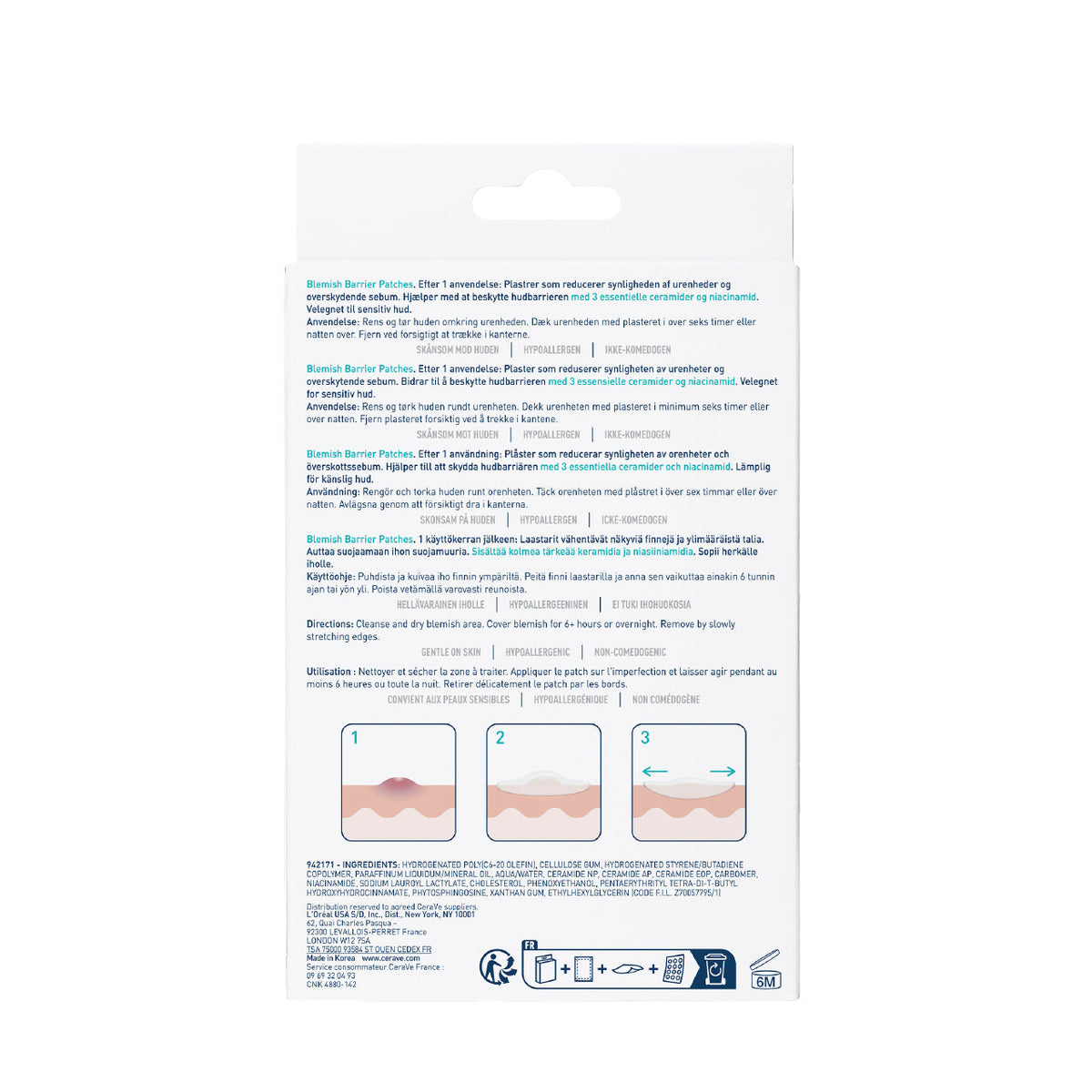 CeraVe Blemish Barrier Patches with 3 Essential Ceramides & Niacinamide 22 Patches