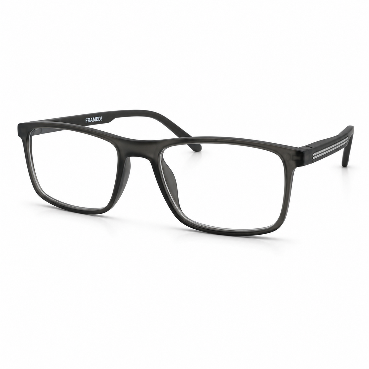 Black eyeglasses on a white background
