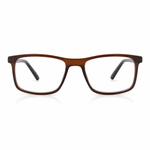 Brown eyeglasses on a white background