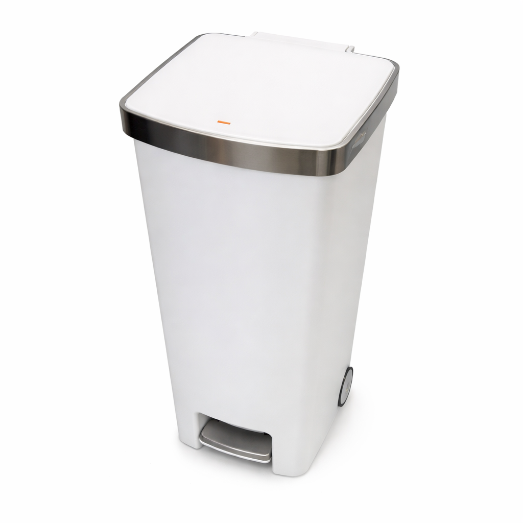 45L Plastic Pedal Bin Hands-Free Trash Can Durable Modern Design