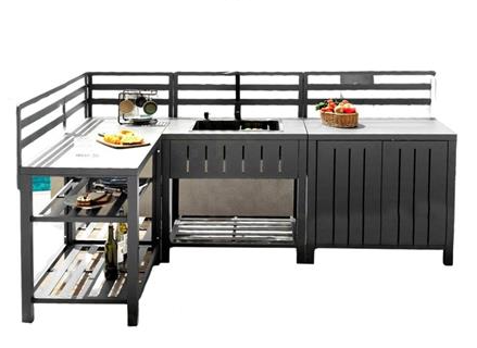 Verde Outdoor Kitchen Bar Set With Aluminum Structure And Sink