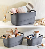 Retro Basket with Wooden Handle