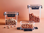 Clear Rectangular Food Storage Container, Transparent, BPA-Free, 1200ml 800ml