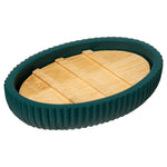 SOAP DISH MODERN - Bamboo Base and Polyresin Body