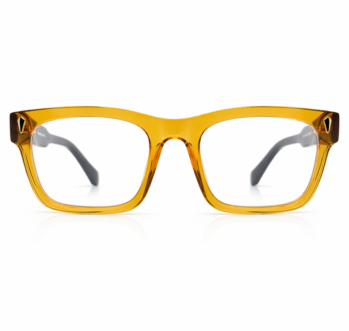 Blue temple orange eyeglasses 