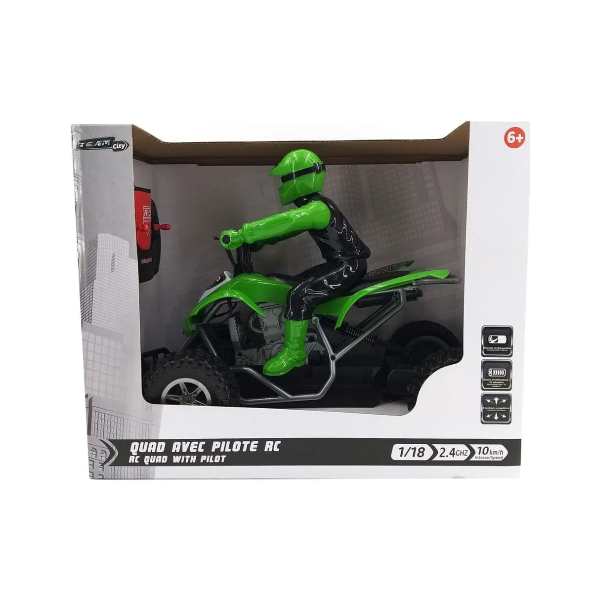 Team City RC Quad With Pilot 1:18