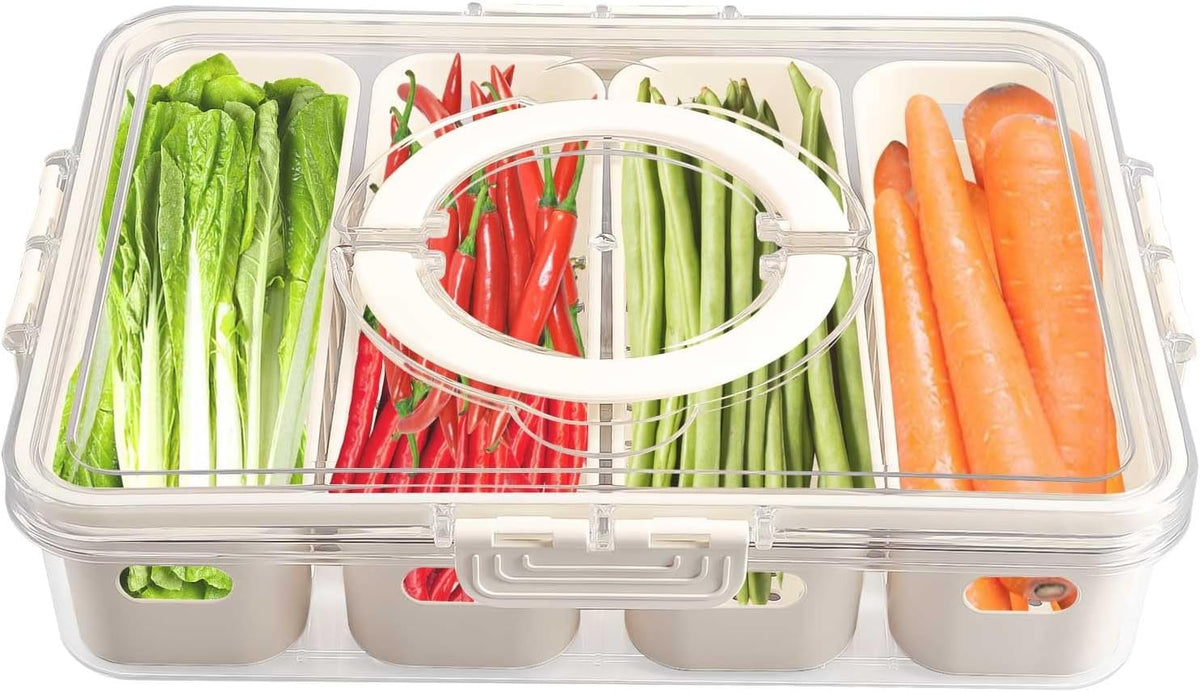 Food Storage Container with Lid, BPA Free, Stackable