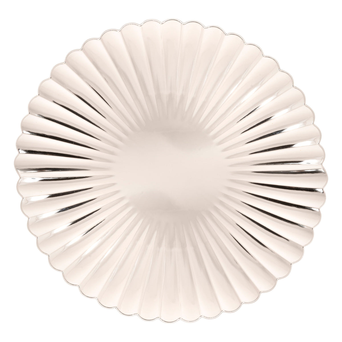 Flat Presentation 33 cm Shell Design Charger Plate - Gold, Silver